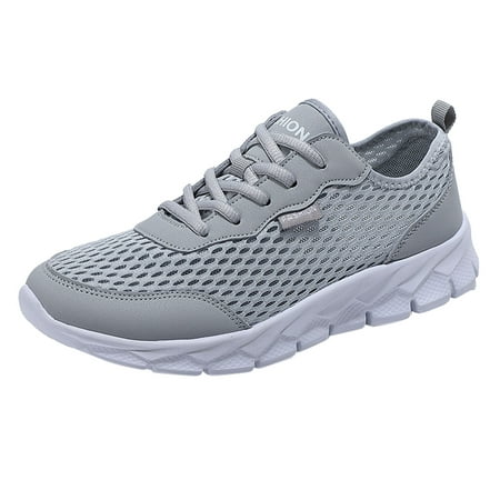 

eileial Comfortable Breathable Knit Slip on Sneakers Hands Free Shoes Walking Shoes for Men orthopedic Shoes for Everyday and Travel Gray 11