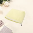 thumbnail image 3 of Unique Bargains 1 Pc Seersucker Stripes Makeup Bag Yellow Polyester, 3 of 6