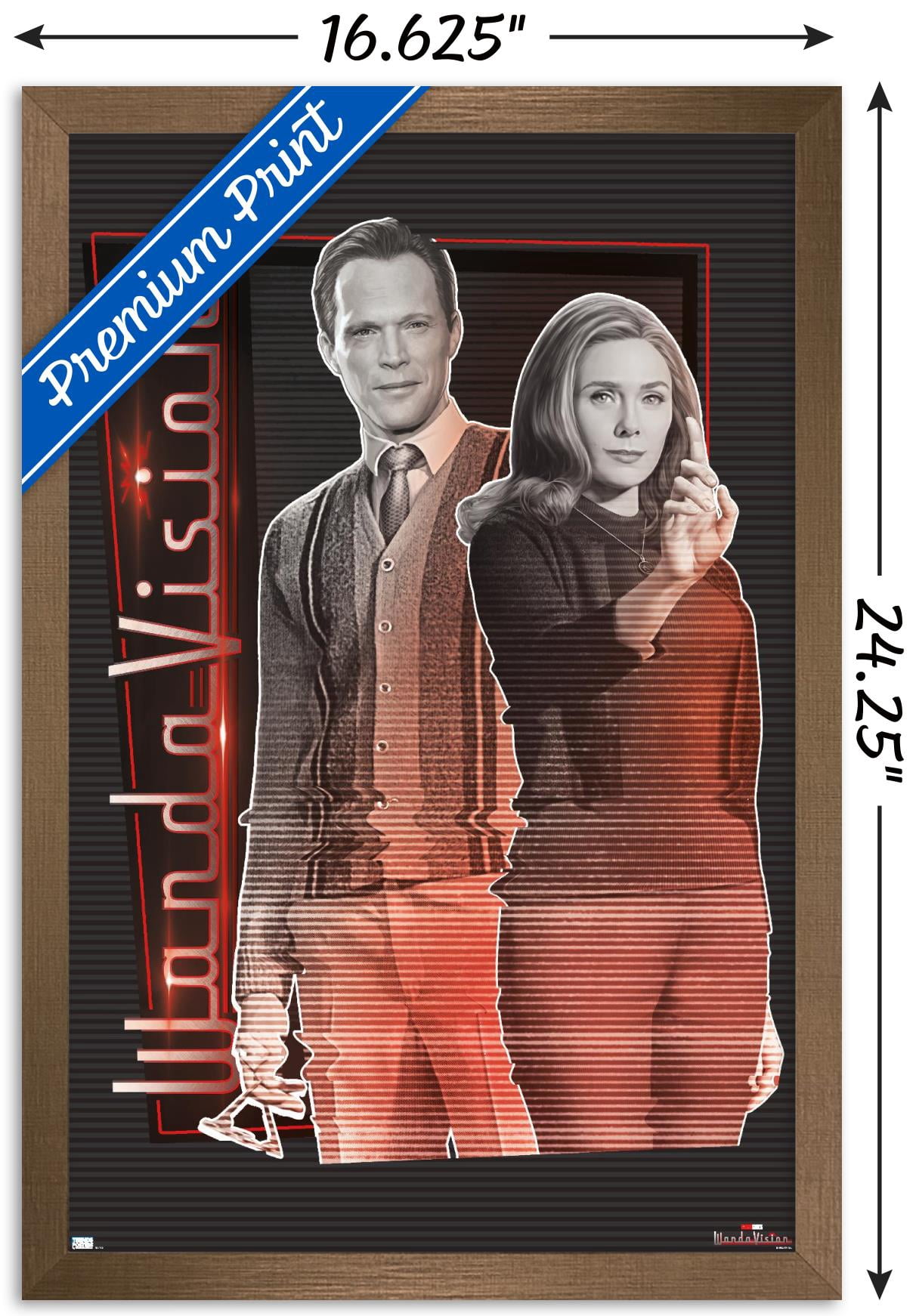 Marvel WandaVision - Together Wall Poster, 14.725" x 22.375", Framed