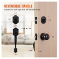 thumbnail image 5 of Front Door Handle and Deadbolt Set, Matte Black - Adjustable Entrance Door Lock with Interior Knob, Single Cylinder Handleset - Fits Right & Left Hand Doors, 5 of 6