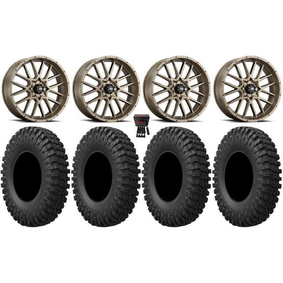 ITP Hurricane 18" Wheels Bronze 40" MotoCrusher Tires Sportsman RZR Ranger