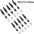 thumbnail image 1 of 10Pairs DC Power Male& Female Panel Mount Connector DC 5.5*2.1/5.5*2.5mm Adapter, 1 of 10
