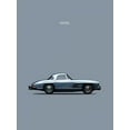 thumbnail image 2 of Rogan, Mark 19x24 Black Ornate Wood Framed with Double Matting Museum Art Print Titled - Mercedes 300SL 1960, 2 of 4