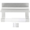 thumbnail image 1 of Accessory-Space Aluminum Wall?Mounted Roll Paper Rack Toilet Paper Holder with Phone Storage Shelf Silver, 1 of 7