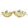 thumbnail image 3 of DecMode 13", 11"H Round Drip Gold Aluminum Metal Decorative Bowl with Open Frame Design, Set of 2, 3 of 12