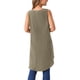 thumbnail image 3 of BLUSA TÚNICA ALTA BAJA SIN MANGAS PARA MUJER INSPIRE CHIC, ESCOTE REDONDO, AJUSTE SUELTO, CASUAL, VERDE OLIVA OSCURO, XL, 3 of 5
