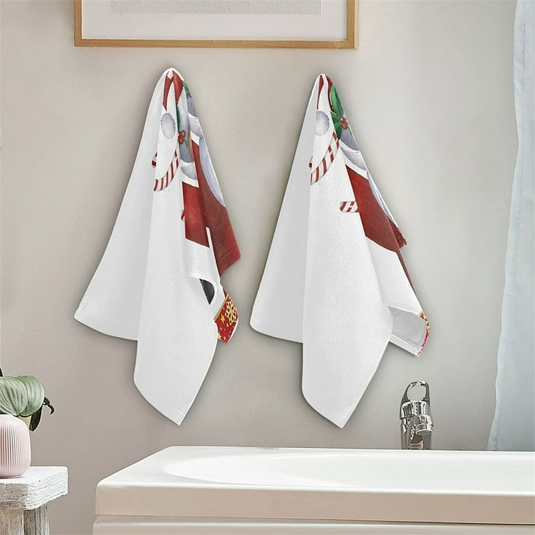 Christmas Bathroom Towels Decorative Set Hand Towel With Hanging