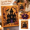 thumbnail image 6 of Halloween Pearl Diamond Art Kit, Pumpkin Ghost DIY Painting Set, 8x8 Inch Wall Decor Craft, Seasonal Home Gift, 6 of 7