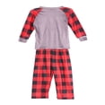 thumbnail image 3 of Pyjamas de Famille Assortis avec T-Shirt Imprimé Cerf et Plaid, 3 of 6