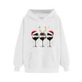 thumbnail image 4 of LEBONYARD Women's Trendy Hooded Drawstring Christmas Printed Pocket Front Sweatshirts Casual Long Sleeve Loose Warm Fit Regular Christmas Sweatshirts, 4 of 5