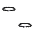 thumbnail image 4 of Guardurnaity Pulseras de cuentas de piedra redonda natural para hombre, de turquesa, joyería, brazaletes de cuerda elástica, de ojo para tipo 3 Tipo 3 2Conjunto, 4 of 6