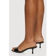 thumbnail image 3 of Women's Faux Leather Open Toe Spool Heel Mules, 3 of 3