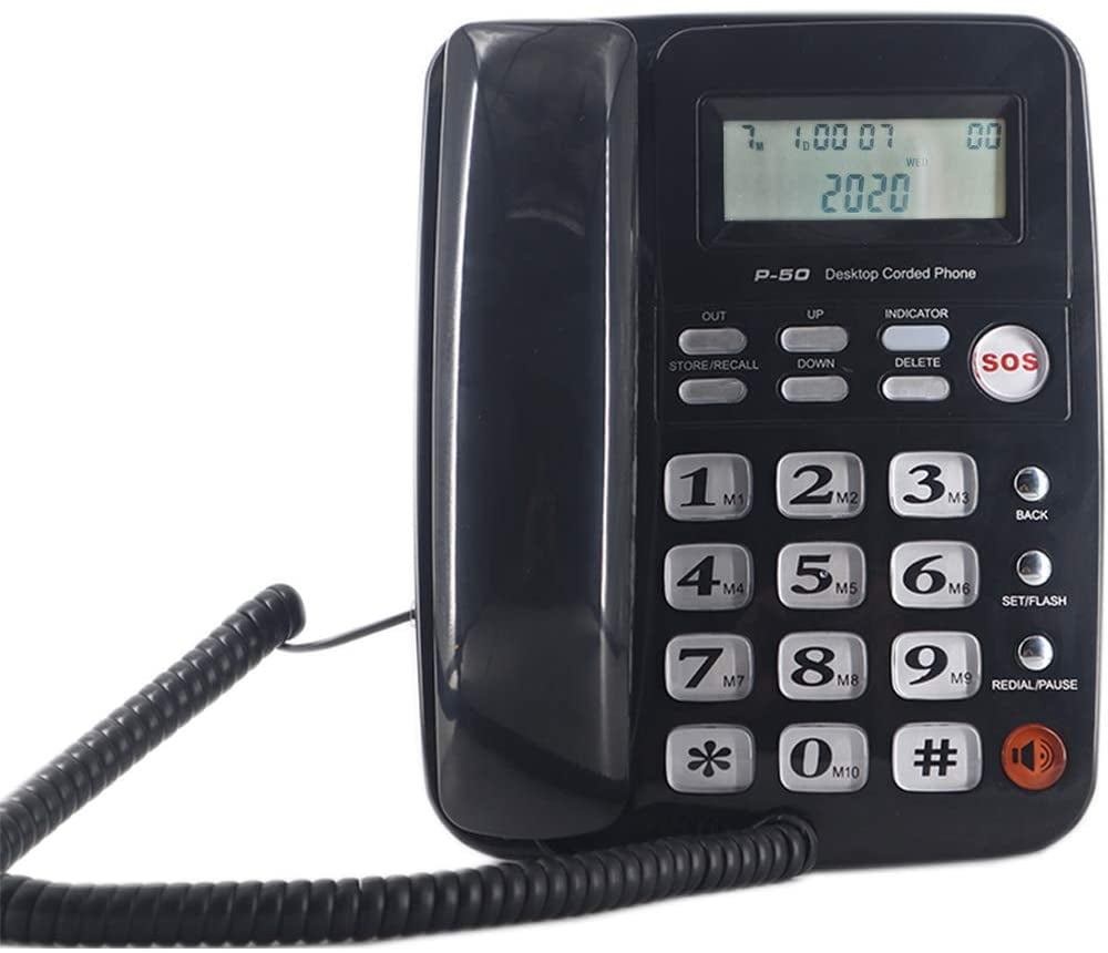 JeKaVis JP50 Desk Corded Phone, Landline Phone for Small Business and