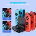 thumbnail image 2 of Base de carga para mandos de videojuegos, estación de carga compatible con Nintendo Switch/Joy-Con/Pro Controller, soporte de carga 6 en 1 para mandos a distancia compatible con Nintendo Switch/OLED, 2 of 11