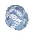 thumbnail image 4 of YFYANG Femmes Double Imperméable Douche Cap, Motifs de Plantes Tropicales Cheveux Réutilisables Cap pour Tous les Styles de Cheveux et les Tailles de Tête, 4 of 6