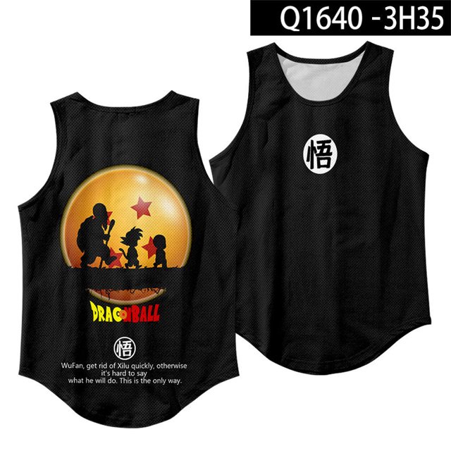Camiseta de Goku de Dragon Ball para hombre, Camiseta estampada de manga corta, camiseta creativa de moda, camisetas deportivas para correr, ropa sin mangas para adolescentes