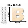thumbnail image 2 of Unfinished Wood Block Letter B - Craft - up to 46" DIY 46" / 3/4", 2 of 3