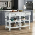 thumbnail image 2 of AC00186 - Kitchen Island, Marble Top & White Finish - Rorratt, 2 of 5