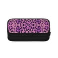 thumbnail image 2 of TEQUAN Large Capacity Pencil Case, Fashion Animal Leopard Texture Pattern Pencil Pouch 2 Compartments Pencil Bag (Black), 2 of 7