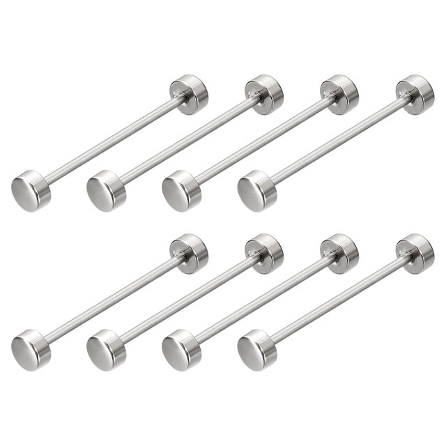 Unique Bargains 8Pack Metal Bag Strap Connect Buckles,38x42mm Purse Screw Fixing Rivets (Silver Tone)