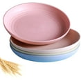 thumbnail image 1 of 4 PACK 10CM 6 Inches Lightweight Mini Wheat Straw Plates Reusable Plate Set Dishwasher & Microwave Safe, 1 of 5