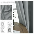 thumbnail image 2 of AZZCIA Grey Linen Semi Sheer Grommet Curtain Panels for Bedroom, 2 Panels, 54"W x 95"L, 2 of 5