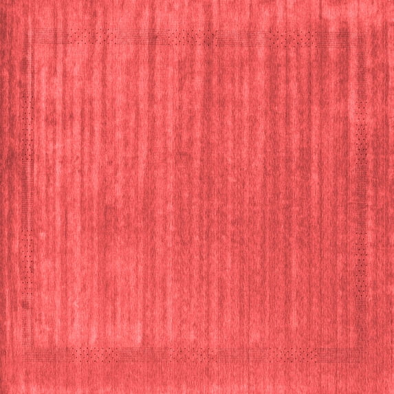 Ahgly Company Indoor Square Abstract Red Contemporary Area Rugs, 4' Square