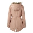 thumbnail image 3 of Hat and Beyond Women's Plush Lined Lightweight Anorak Jacket With Detachable Hood, 3 of 4