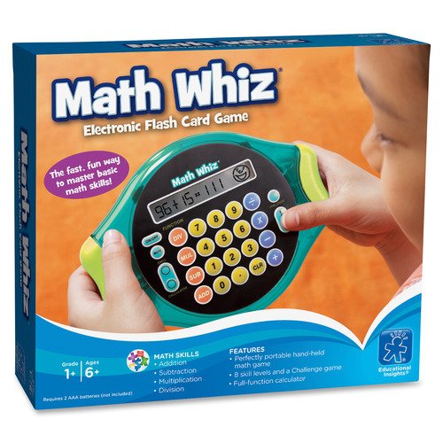 Educational Insights Math Whiz Electronic Math Game Addition Subtraction Multiplication Division Ages 6 Walmart Com