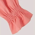thumbnail image 4 of Blusas Elegantes con Hombros Descubiertos para Mujer, de Larga, con Volantes y Cintura Fruncida, Informales, para Fiesta, Grandes. Rosa XXL, 4 of 8