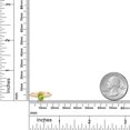 thumbnail image 4 of Gem Stone King 10K Yellow Gold Green Peridot and White Lab Grown Diamond Engagement Ring for Women (1.18 Cttw, Gemstone August Birthstone, Round 6MM, Size 7), 4 of 4