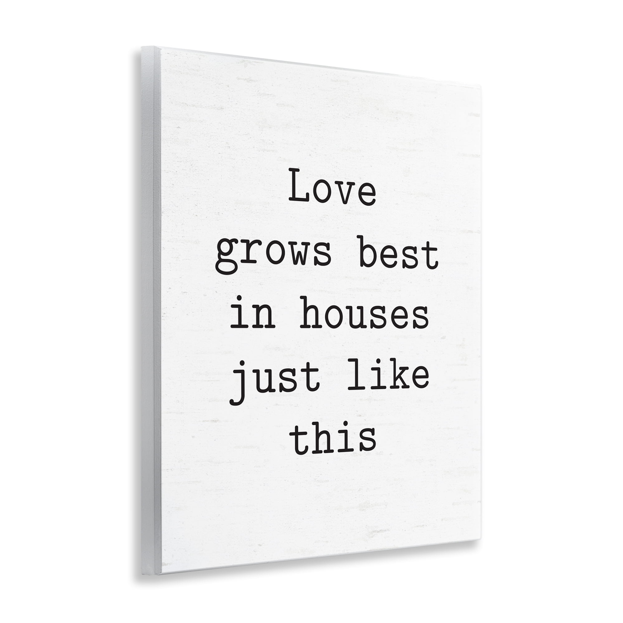 Stupell Industries Where Love Grows Best Text & Numbers Painting Unframed Art Print Wall Art, 11 x 14