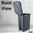 thumbnail image 4 of Superio Slim Step On Pedal Plastic Trash Can, Waste Bin - 26 Qt, Onyx Grey, 4 of 4