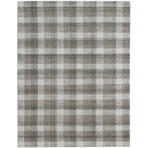 Amer Rugs Tartan Cartwell Sand Plaid Wool 3'6"x5'6" Area Rug TRA43656