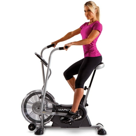 Marcy Air Cardio Fitness Training Equipment Fan Workout Bike with Exercise (Best Indoor Cardio Equipment)