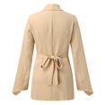 thumbnail image 3 of Vedolay Womens Tops Women's Casual Long Sleeve Lapel Open Front Button Work Business Jackets with Pockets,Khaki M, 3 of 4