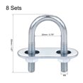 thumbnail image 2 of Uxcell U-Bolt redondo de acero M6 de 20mm de ancho interior y 50mm de longitud, 8 juegos, 2 of 4