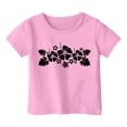 thumbnail image 3 of Hauts pour Filles Tout-Petits Garçons et Filles Mode Décontractée Imprimé Col Rond Manches Courtes T-Shirt Haut, 3 of 3