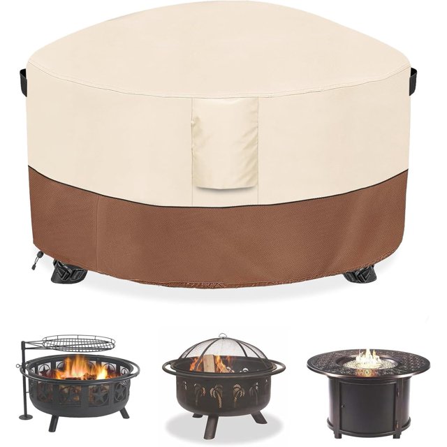 Cubierta redonda para fogón Dalema de 122 cm, impermeable y de alta resistencia
