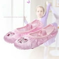 thumbnail image 4 of Zapatos de práctica de ballet de satén, lentejuelas bordadas, zapatos de yoga, zapatos de baile de suela suave para niñas, talla 29 (rosa), 4 of 4