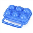 thumbnail image 3 of Jiandong Plastic egg carrier Portable Folding 6 Eggs Storage Container for Camping - Blue(5.98X5.91X2.76Inch), 3 of 7