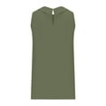 thumbnail image 5 of Sijiajgjfu Women Cotton Linen Sleeveless Crop Tank Tops Crew Neck Collared Shirt Casual Solid Color Loose Fit Comfy T-Shirt Blouse Tanks Army Green XXXL, 5 of 7