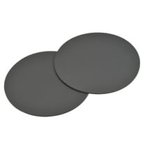 Uxcell 102mm(4.02") Round Coasters PU Cup Mat Pad for Tableware Gray 2 Pack
