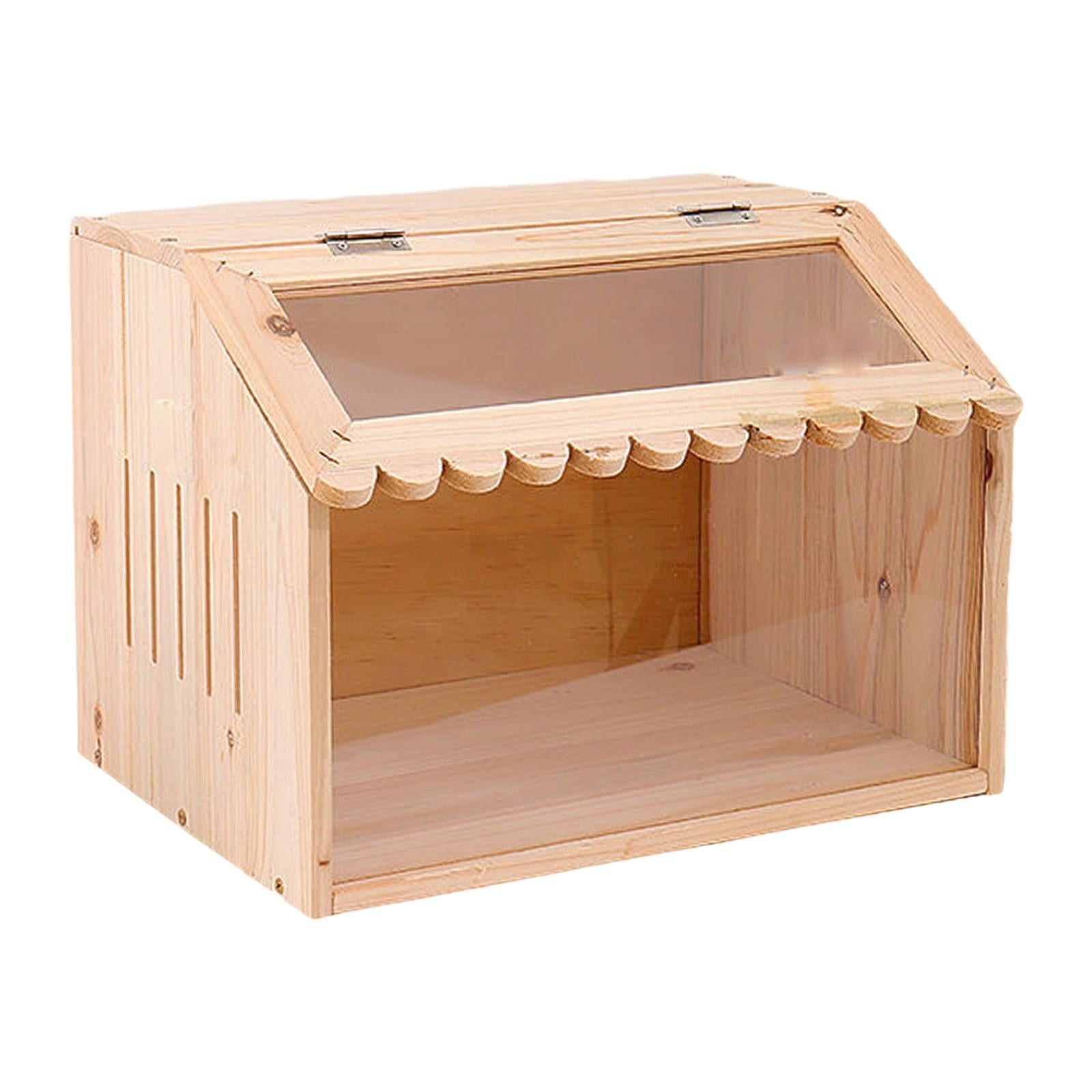 Serenable Chicken Brooder Box Chicken Coop Small Animals Habitat Sturdy Incubator Wood Quail Cage for Birds Quails Hamsters Chick Ducks 40x30x30cm