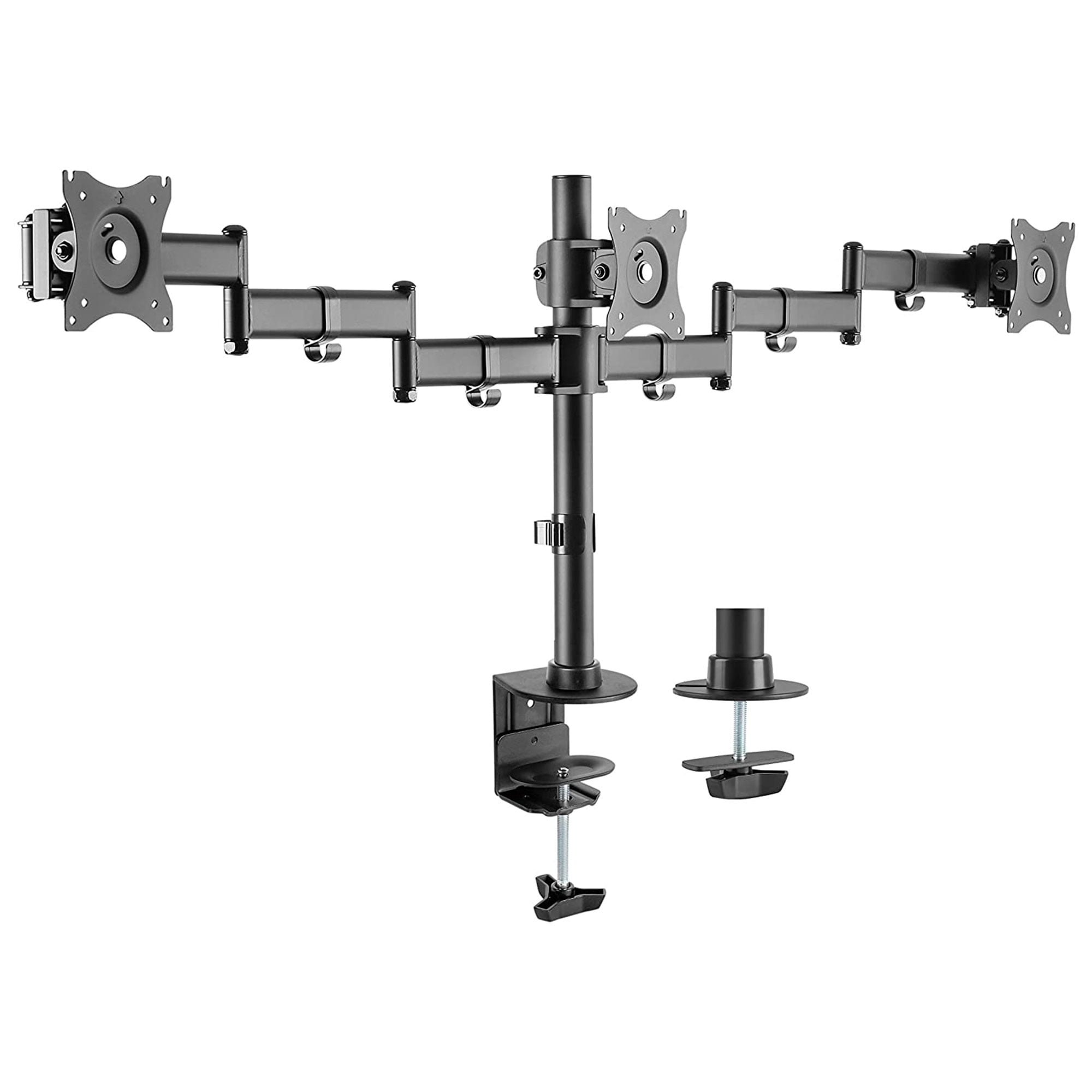 Rocelco 46 Inch Standing Desk Converter and Adjustable Triple Monitor Mount