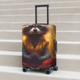 thumbnail image 5 of Yiaed Sunset Flower Meditating Raccoon Print Travel Luggage Cover Suitcase Protector Fits 18-32 Inch Luggage Wheel Covers Patterned Elastic Luggage Anti-scratch（No luggage）-Small, 5 of 5