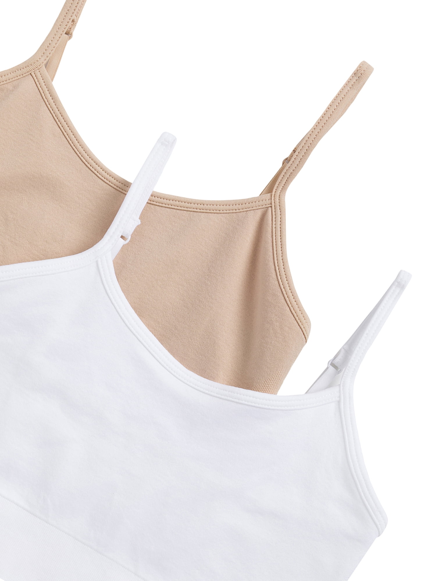 Wonder Nation Girls' Seamless Brami Recycled Bra, 2-Pack, Sizes XS-2XL