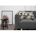 thumbnail image 3 of Ambesonne Nautical Throw Pillow Cover 2 Pack, Floral Japanese Wave Moon, 18", Blue Pink Eggshell, 3 of 7