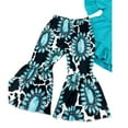thumbnail image 3 of Dash of Glitter Girls Turquoise Top and Cow Print Bottom Pants 2-piece Outfit, Sizes 6/12M-14/16, 3 of 3