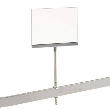 Universal Retail Rack Acrylic Frame Clamp On 5.5" x 7" Sign Holder Card Display, 13" H, 1 Unit